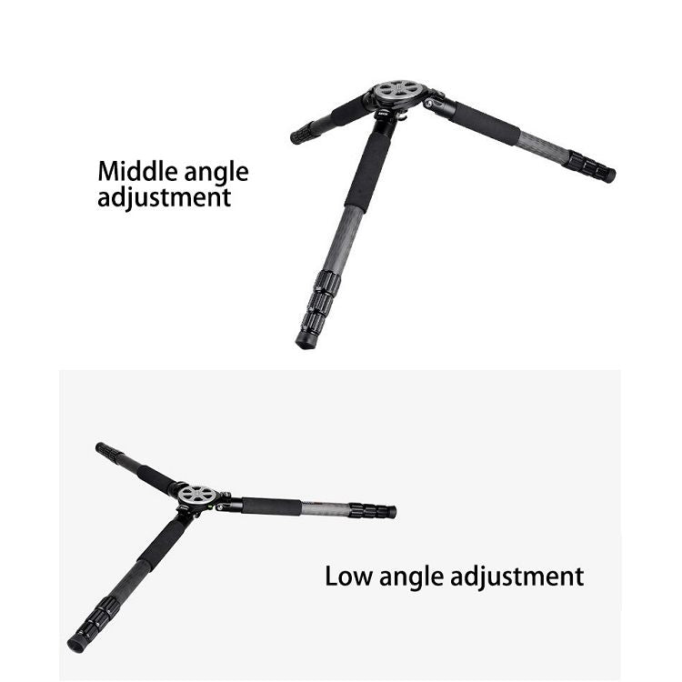 BEXIN ST424C Rugged Camcorder Photographic Carbon Fiber Big Tripod, Max Tube: 40mm, ST424C