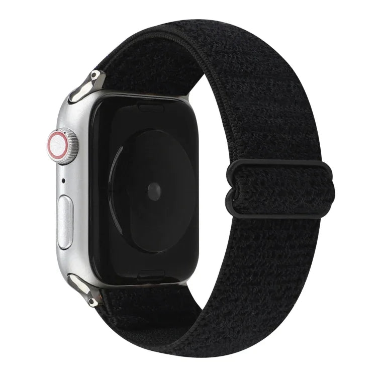 سوار ساعة نايلون بلون صلب لسلسلة Apple Watch 6 & SE & 5 & 4 بمقاس 44مم / 3 & 2 & 1 بمقاس 42مم، لسلسلة Apple Watch 7 بمقاس 45مم / 6 & SE & 5 & 4 بمقاس 44مم / 3 & 2 & 1 بمقاس 42مم