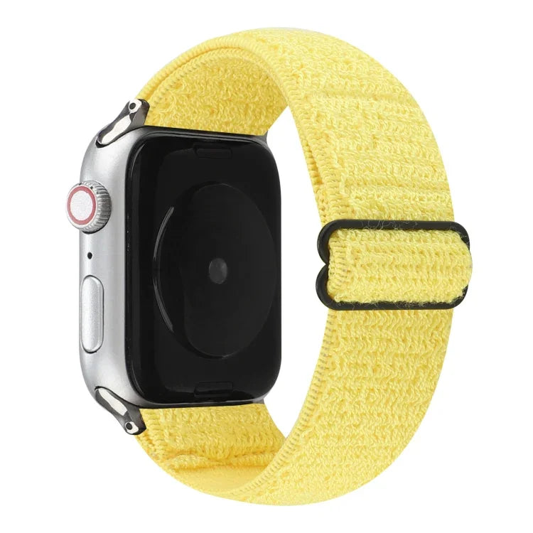سوار ساعة نايلون بلون صلب لسلسلة Apple Watch 6 & SE & 5 & 4 بمقاس 44مم / 3 & 2 & 1 بمقاس 42مم، لسلسلة Apple Watch 7 بمقاس 45مم / 6 & SE & 5 & 4 بمقاس 44مم / 3 & 2 & 1 بمقاس 42مم