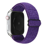سوار ساعة نايلون بلون صلب لسلسلة Apple Watch 6 & SE & 5 & 4 بمقاس 44مم / 3 & 2 & 1 بمقاس 42مم، لسلسلة Apple Watch 7 بمقاس 45مم / 6 & SE & 5 & 4 بمقاس 44مم / 3 & 2 & 1 بمقاس 42مم