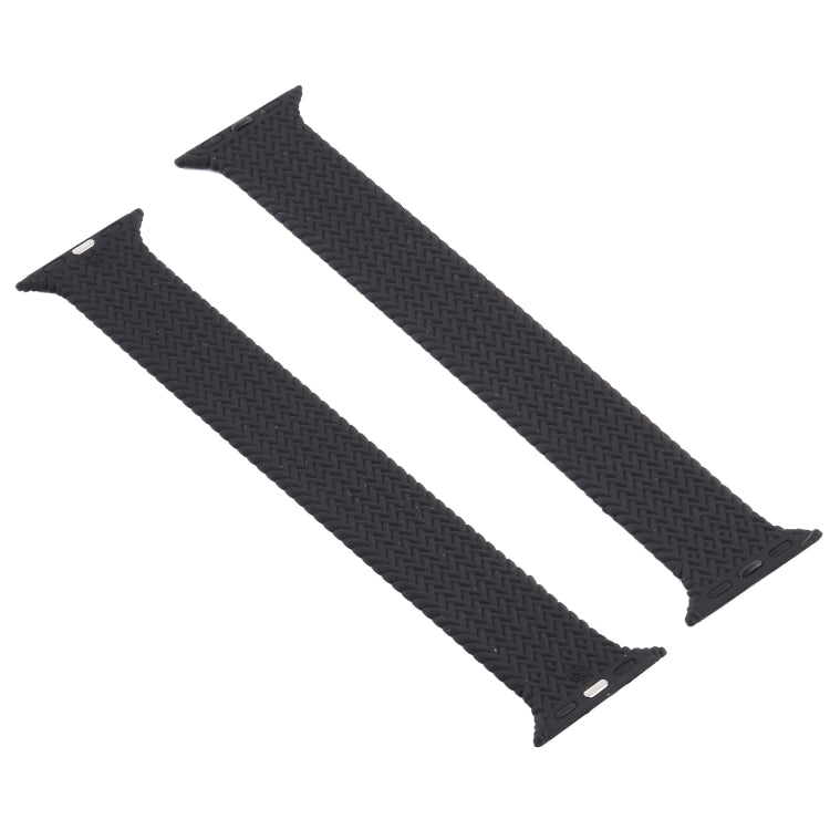 Single-turn Woven Pattern Silicone Watchband For Apple Watch Series 6 & SE & 5 & 4 40mm / 3 & 2 & 1 38mm, S, M, L