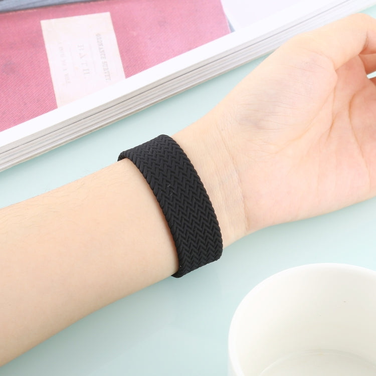 Single-turn Woven Pattern Silicone Watchband For Apple Watch Series 6 & SE & 5 & 4 40mm / 3 & 2 & 1 38mm, S, M, L