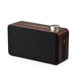 W5A Subwoofer Fabric Wooden Touch Bluetooth Speaker, Support TF Card & U Disk & 3.5mm AUX, Walnut, Yellow Wood