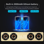W8C Wooden Clock Subwoofer Bluetooth Speaker, Support TF Card & U Disk & 3.5mm AUX