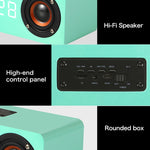 M5C Subwoofer Wooden Clock Bluetooth 4.2 Speaker, Support TF Card & 3.5mm AUX & FM Radio