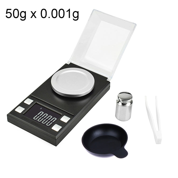 MH-8028 50g x 0.001g High Accuracy Digital Electronic Portable Jewelry Diamond Gem Carat Lab Weight Scale Balance Device with 1.6 inch LCD Screen, 50g/0.001g