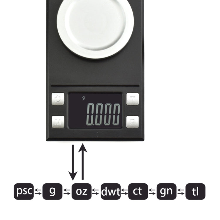 MH-8028 50g x 0.001g High Accuracy Digital Electronic Portable Jewelry Diamond Gem Carat Lab Weight Scale Balance Device with 1.6 inch LCD Screen, 50g/0.001g