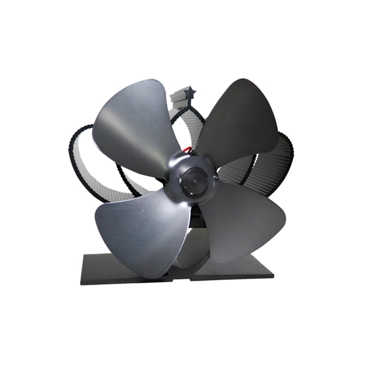 YL201 4-Blade High Temperature Metal Heat Powered Fireplace Stove Fan, YL201 (Black), YL201 (Bronze), YL201 (Grey), YL201 (Gold), YL201 (Rose Red), YL201 (Silver)