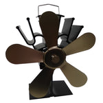 YL602 5-Blade High Temperature Metal Heat Powered Fireplace Stove Fan, YL602 (Grey), YL602 (Gold), YL602 (Rose Red), YL602 (Silver), YL602 (Black), YL602 (Bronze)