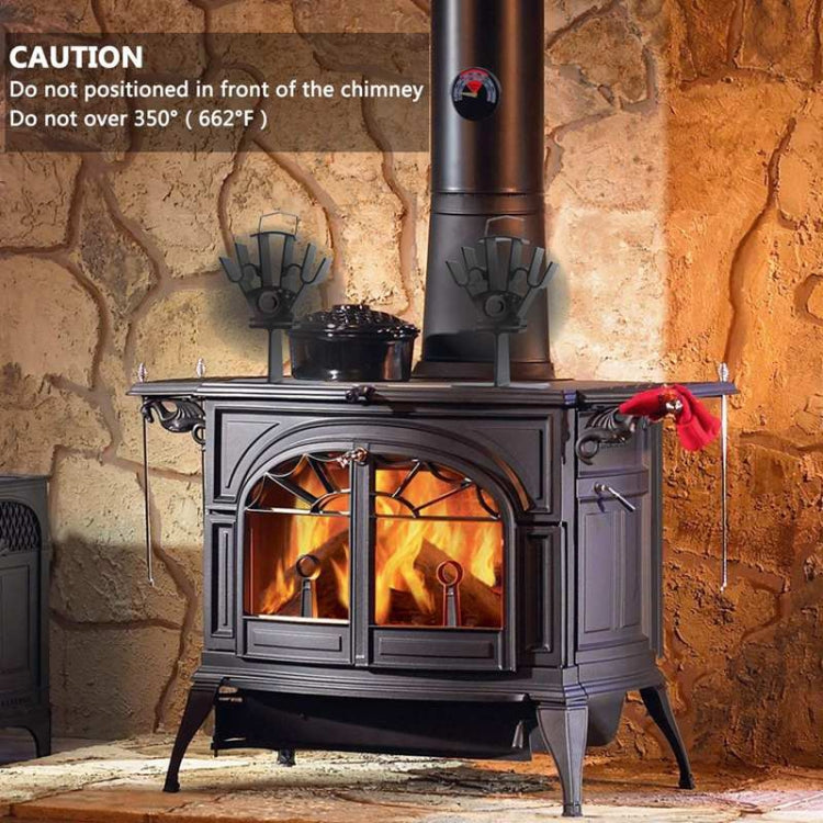 YL602 5-Blade High Temperature Metal Heat Powered Fireplace Stove Fan, YL602 (Grey), YL602 (Gold), YL602 (Rose Red), YL602 (Silver), YL602 (Black), YL602 (Bronze)