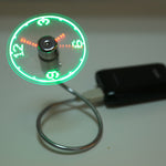 Mini robuster USB-Uhr-Zeitanzeige flexibler LED-Lüfter, DC 5V