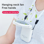 F20 Electroplating Handheld Fan Portable Desktop Folding Mute USB Hanging Neck Fan, F20 (Green), F20 (Blue), F20 (White), F20 (Pink)