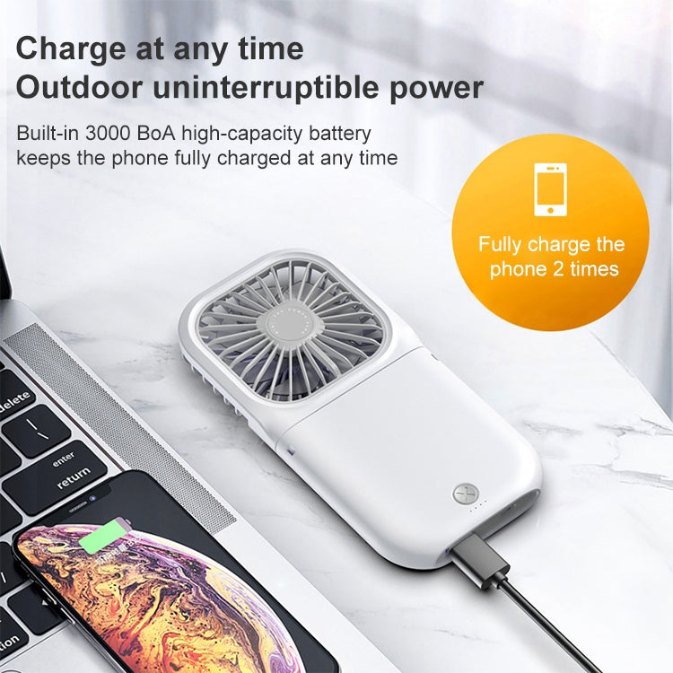 F20 Galvanisierter Handventilator Tragbarer Desktop Faltbarer Mute USB-Halsventilator, F20 (Pink), F20 (Grün), F20 (Blau), F20 (Weiß)