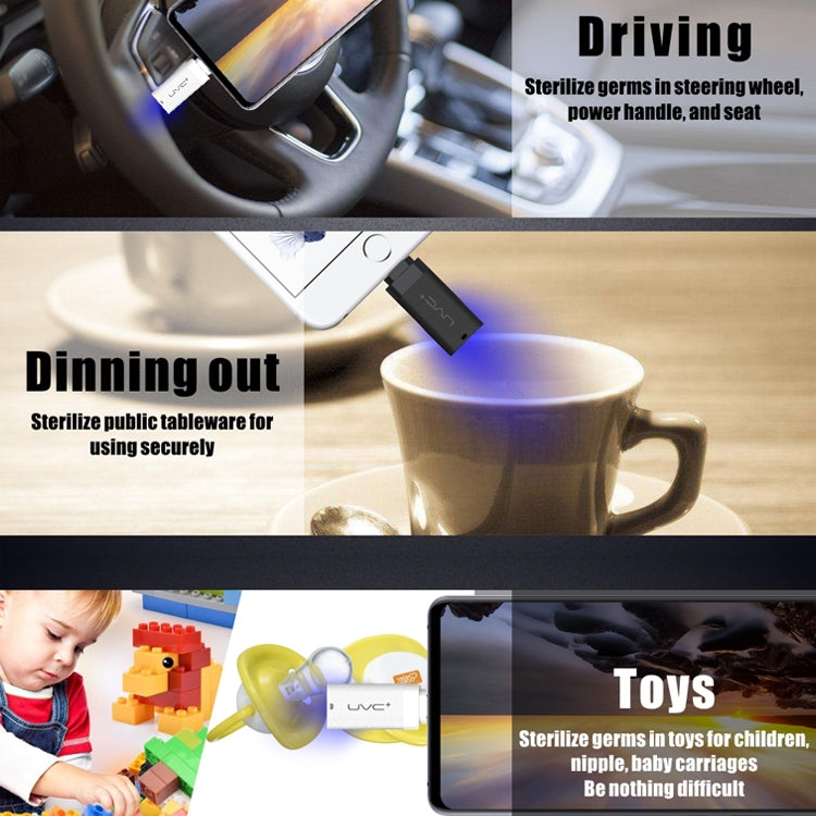 8 Pin Ultra Portable Germicidal Lights Smartphone UV Sanitizer, 8 Pin