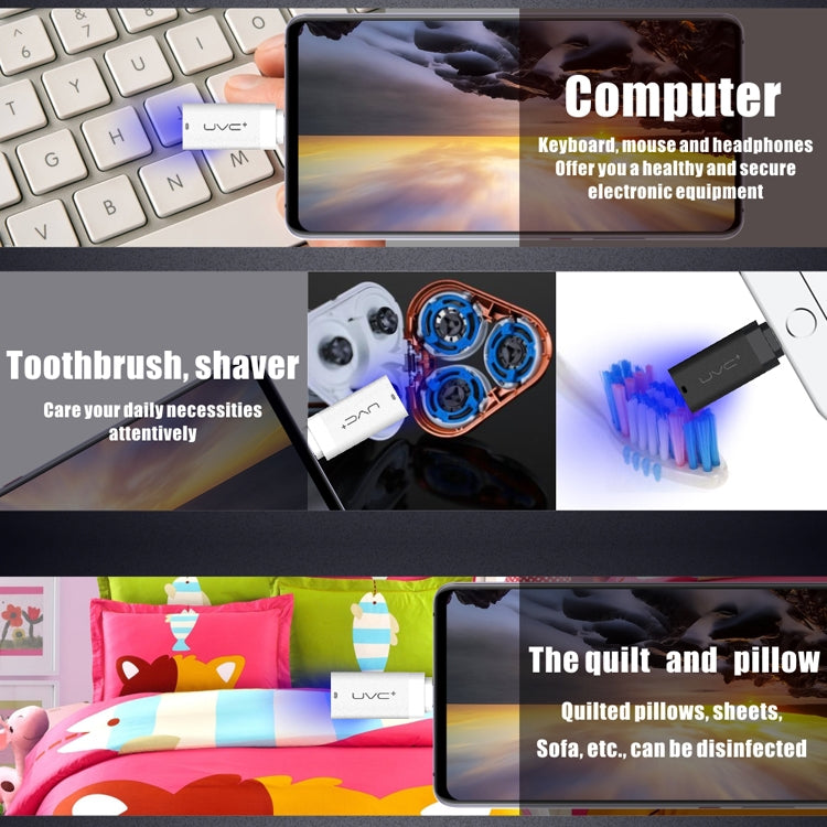 8 Pin Ultra Portable Germicidal Lights Smartphone UV Sanitizer, 8 Pin