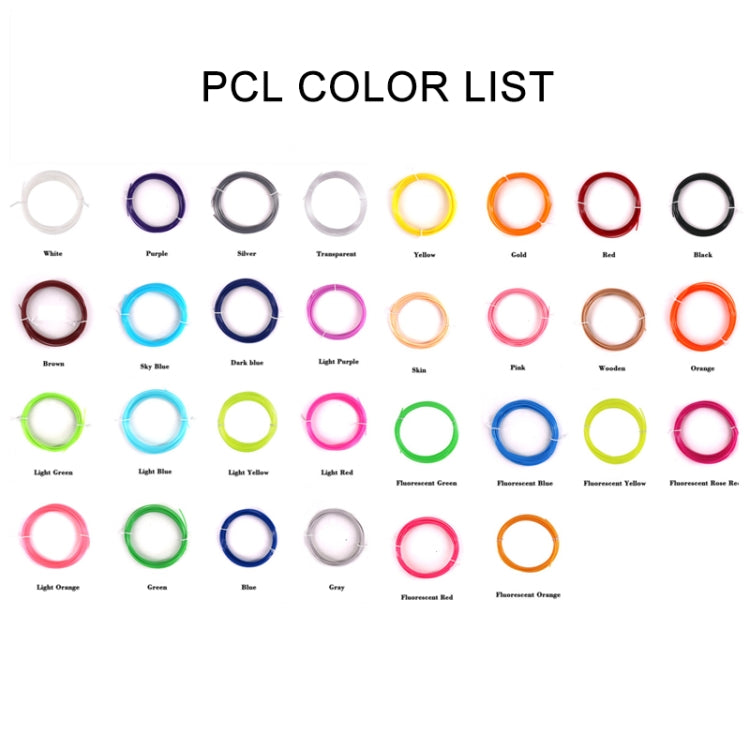 كابل PCL منخفض الحرارة 1.75 مم بطول 5 أمتار لاستهلاك قلم الطباعة ثلاثية الأبعاد، 5 أمتار PCL