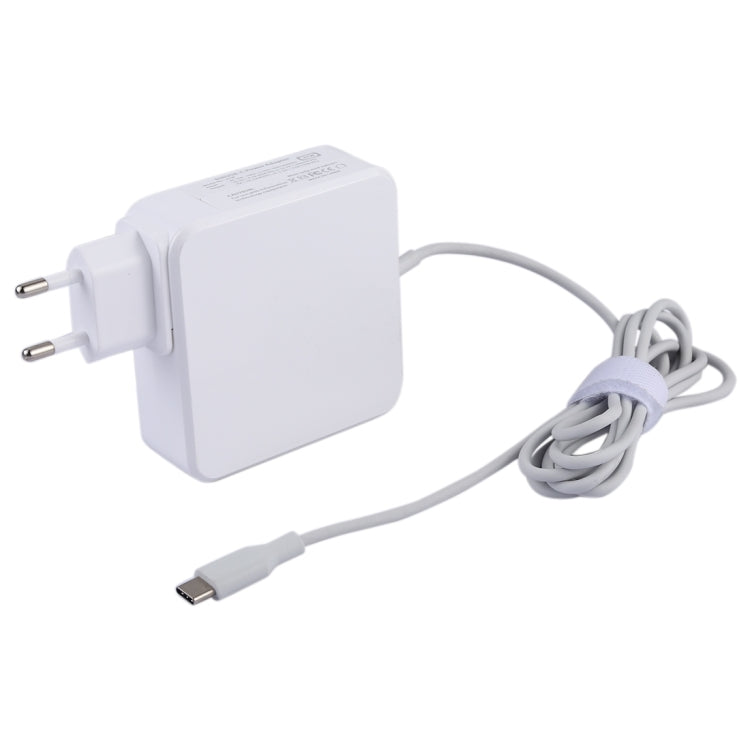 محول طاقة USB-C / Type-C بقوة 87 واط مع كابل شحن بطول 1.8 متر، قابس أوروبي