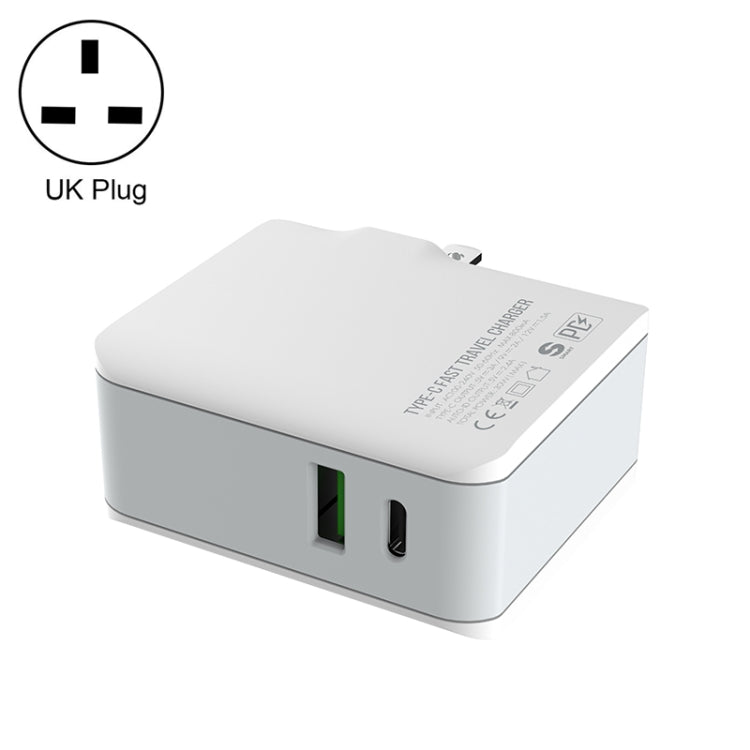 شاحن سفر سريع قابل للطي LDNIO A4403C 30W PD + Auto-id مع كابل USB-C / Type-C بطول 1 متر، قابس AU، مع كابل Type-C، 30W مع كابل Type-C