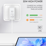 شاحن سفر سريع قابل للطي LDNIO A4403C 30W PD + Auto-id مع كابل USB-C / Type-C بطول 1 متر، قابس AU، مع كابل Type-C، 30W مع كابل Type-C