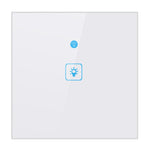WS-EU-01 EWeLink APP & Touch Control 2A 1 Gang Tempered Glass Panel Smart Wall Switch, AC 90V-250V, EU Plug, 1 Gang