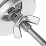 Stainless Steel Oven Thermometers BBQ Smoker Pit Grill Bimetallic Thermometer Temp Gauge Cooking Tools with Dual Display & Anti-fog Glass, WSS-411