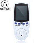 عداد طاقة بشاشة LCD بجهد AC 120V 60Hz بحد أقصى 15A، مراقب استخدام الكهرباء وواط وأمبير وفولت، مقبس US، AC 120V مقبس US