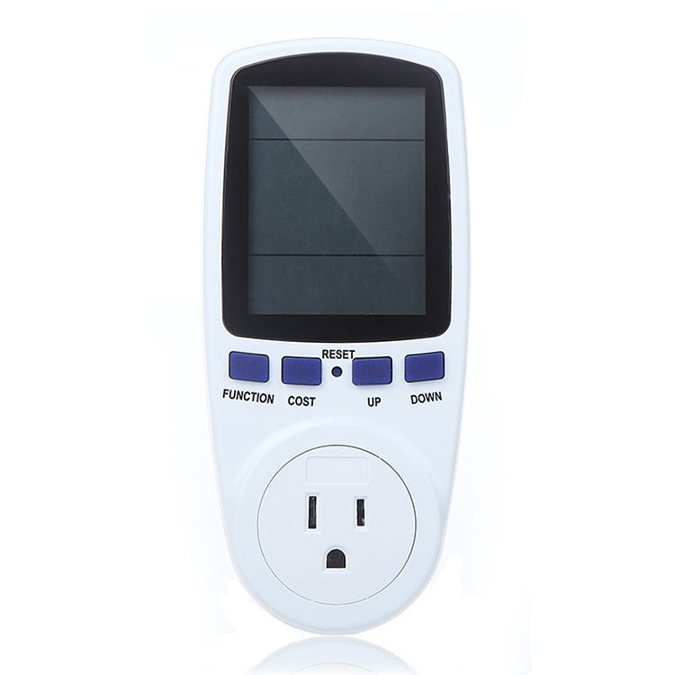 عداد طاقة بشاشة LCD بجهد AC 120V 60Hz بحد أقصى 15A، مراقب استخدام الكهرباء وواط وأمبير وفولت، مقبس US، AC 120V مقبس US