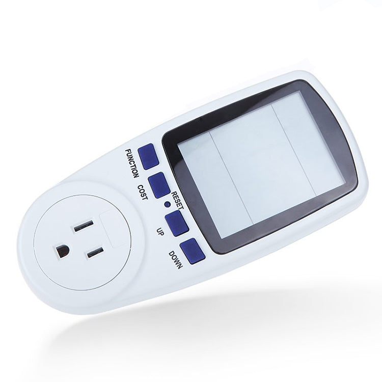 عداد طاقة بشاشة LCD بجهد AC 120V 60Hz بحد أقصى 15A، مراقب استخدام الكهرباء وواط وأمبير وفولت، مقبس US، AC 120V مقبس US