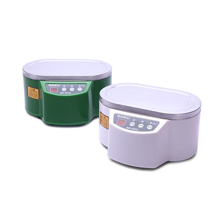 BAKU BK-9050 30W / 50W Adjustable 0.6L LCD Display Ultrasonic Cleaner, AC 110V, BK-9050 30W / 50W 0.6L 110V Green, BK-9050 30W / 50W 0.6L 110V White