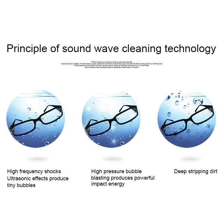 BAKU BK-3550 35W / 50W Adjustable 0.8L LCD Display Ultrasonic Cleaner, AC 110V, US Plug, BK-3550 35W / 50W 0.8L 110V