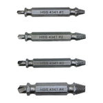 4 in 1 Screw Extractor Drill Bits Tool Broken Bolt Remover(1#, 2#, 3#, 4#), with Plastic Case, Gold s2, Gold 4341, 4341, s2