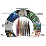 BEST BST-17C  Newest  Extra Long  Precision Stainless Steel Eyelash Extension Volume Tweezers, BST-17C