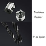 4 in 1 Woodworking Countersink Chamfer Three-Pointed High-Speed Steel Drill Bits Set, 3-6mm, 4 PCS/Set