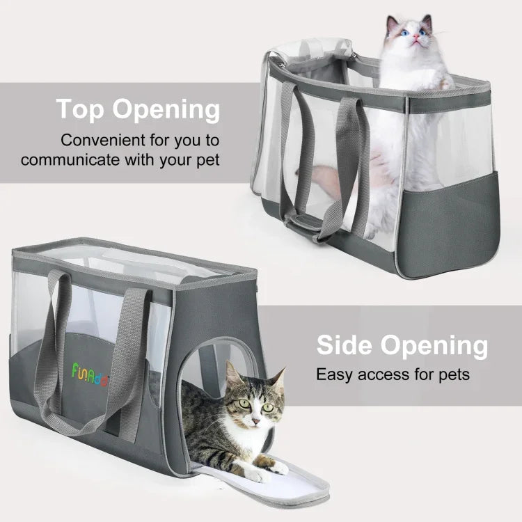 حقيبة حيوانات أليفة محمولة قابلة للتنفس FUNADD، حقيبة كتف خارجية، حقيبة حيوانات أليفة قابلة للتنفس