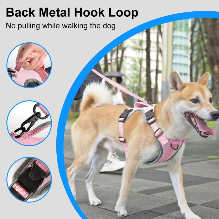 FunAdd Traction Rope Reflective Breathable Nylon Pet Vest Dog Harness, Size: M, Size: M