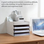 Desktop Removable Assembled Small File Storage Box, 0115-3 (Blue Green), 0115-3 (Grey White)