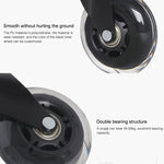 2.5 inch PU Black Transparent Wheel Suitable for Office Chair 11x22mm Mute Screw Universal Wheel, 2.5 inch Wheel