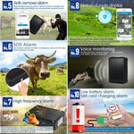 RF-V34 Sheep Cow Cattle Livestock IP67 Waterproof Solar GSM GPS WiFi Tracking without Fixed Bottom Plate, Support Voice Monitoring & Anti-remove Alarm & SOS, GPS WiFi Tracking