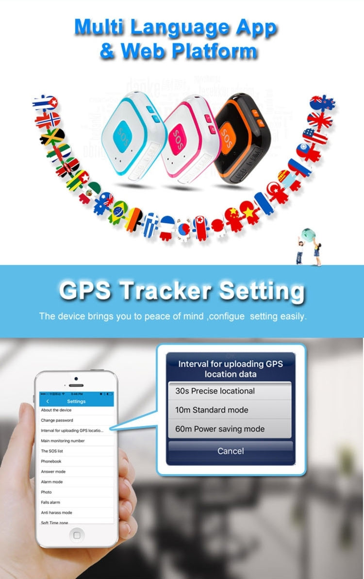 جهاز تعقب V28 على شكل عقدة GSM صغير مع LBS وWiFi وAGPS وجهاز اتصال SOS، V28