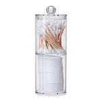 Transparent Round Plastic Cosmetic Box Cotton Swab Cotton Pads Combined Storage Box, Combined Box