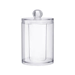Transparent Round Plastic Cosmetic Box Cotton Pads Storage Box, Cotton Pads Box
