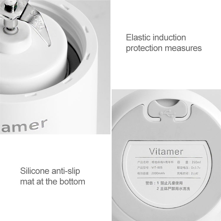 Vitamer USB Mini Portable Juicer Juice Blender Lemon Fruit Squeezers Reamers Bottle