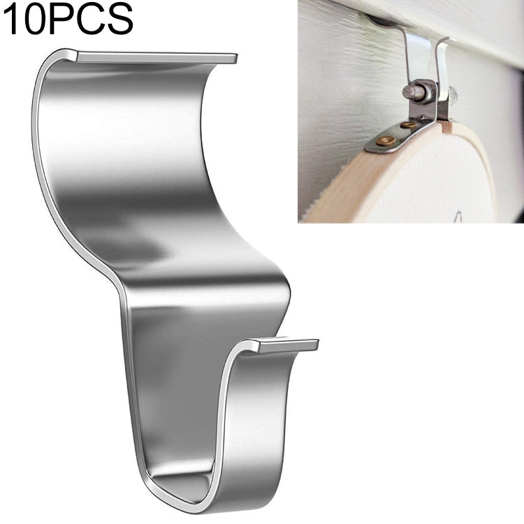10pcs / Set Stainless Steel Hidden Wall Hook Creative Non Perforated Hanger, Non Perforated Hanger