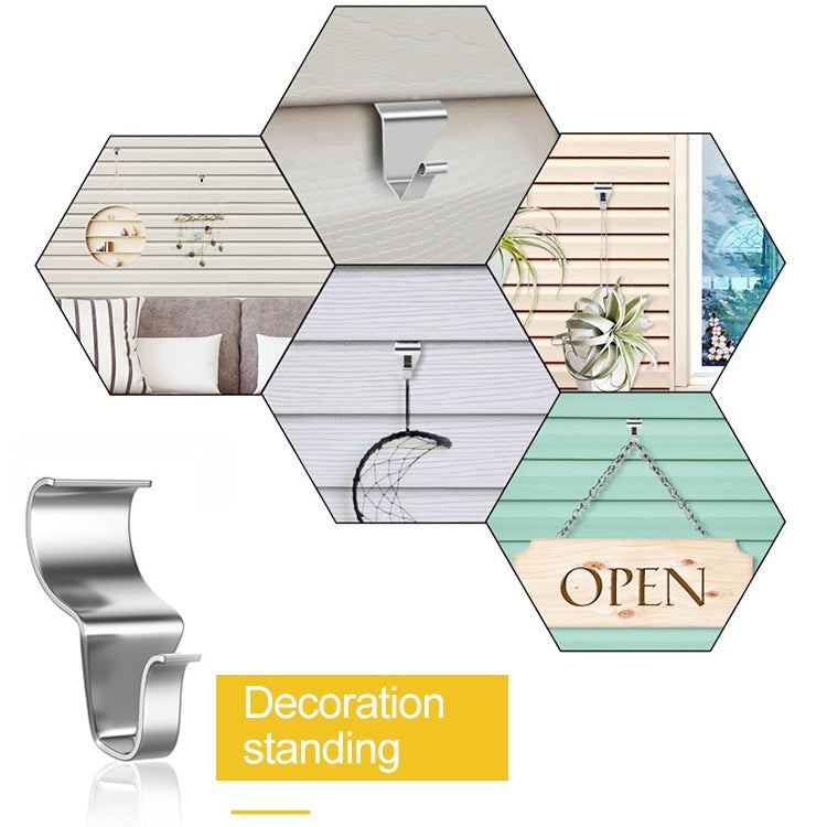 10pcs / Set Stainless Steel Hidden Wall Hook Creative Non Perforated Hanger, Non Perforated Hanger