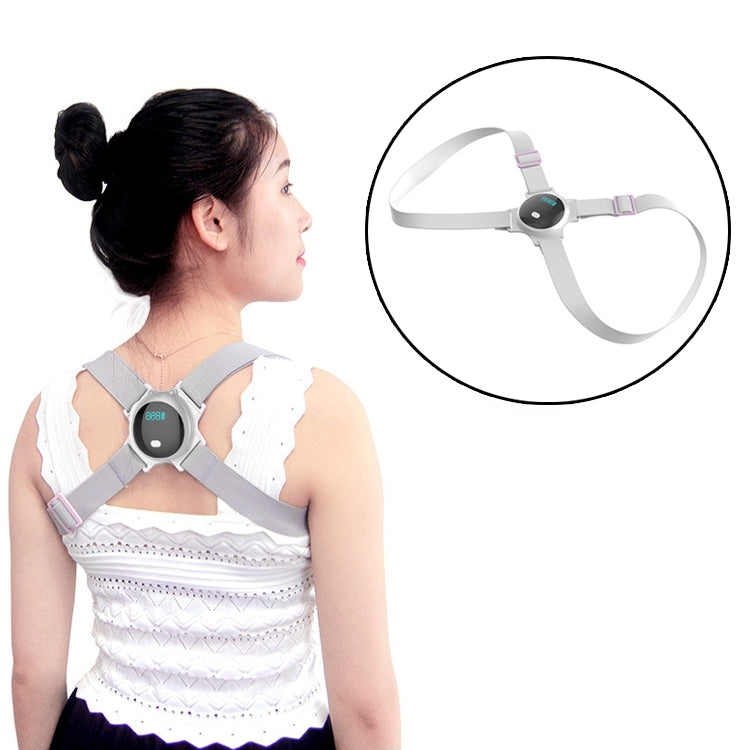 Intelligent Induction Type Correction Strap Vibration Reminding Anti-hunchback Orthosis, Anti-hunchback Orthosis (Grey)
