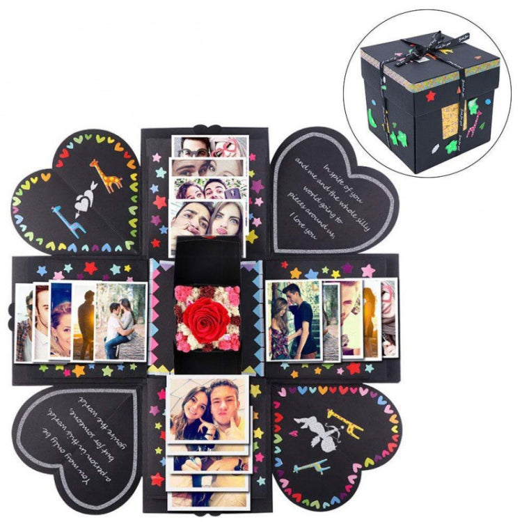 Creative DIY Handmade Photo Album Commemorative Book Surprise Explosion Gift Box, Finished + PVC Version, Handmade Photo Album