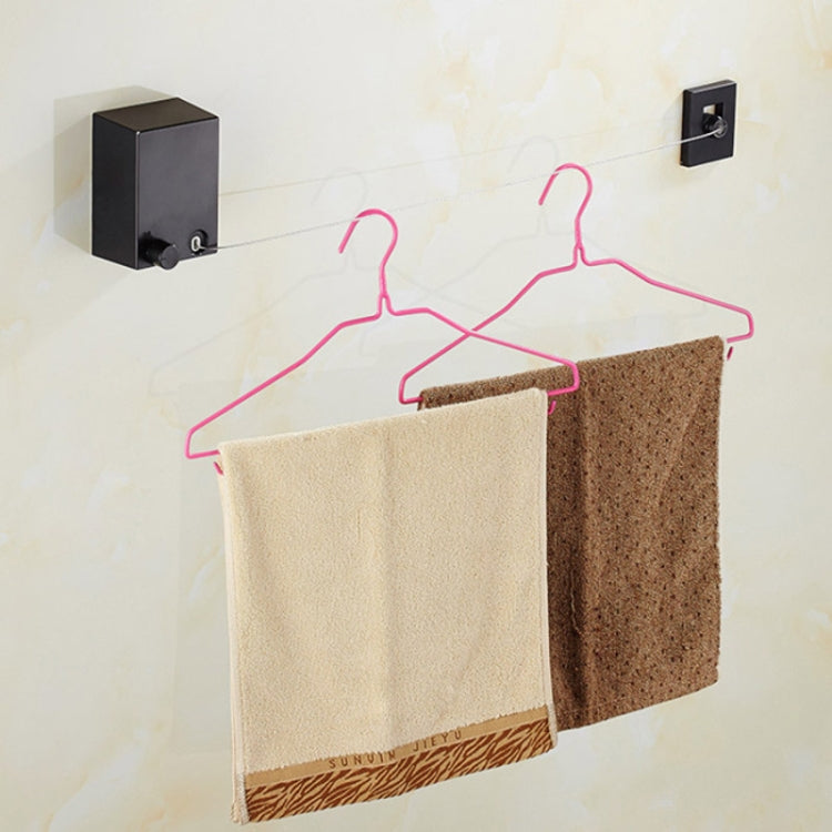 Retractable Indoor And Outdoor Clothes Wall Hanger Magic Drying Rack Balcony Bathroom Invisible Clothesline Wire Rope, Pink, White, Silver