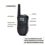 Rechargeable and Waterproof 300m Remote Pet Dog Training Collar with LCD display, 300m Remote