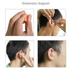 Ten Pairs Non-toxic Orange Soft Memory Foam Material Earplug for Sleeping