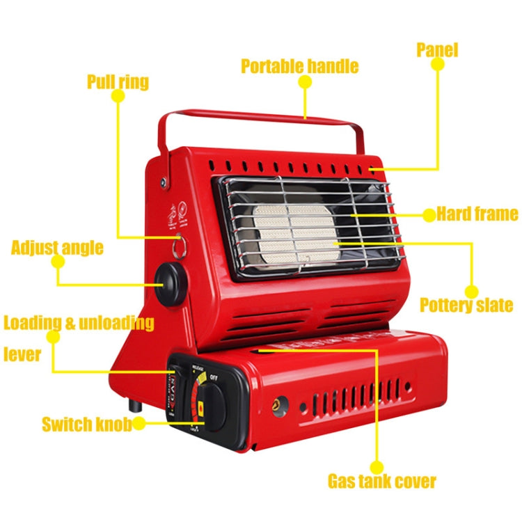 Multifunctional Portable Outdoor Camping Trip Gas Heater Gas Stove Burner, Powered by Dual Gas Tank (Not Included), Dual Gas Tank